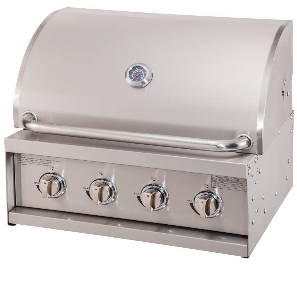 Outdoor Indoor Barbecue Stainless Steel Tabletop Built In Bbq Gas Grill