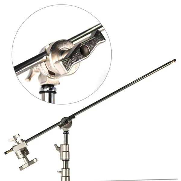 Stainless Steel Studio Light Stand Detachable Light Cstand With Arm