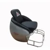 customized embroidered logo pu leather big helmet shaped round sofa chair