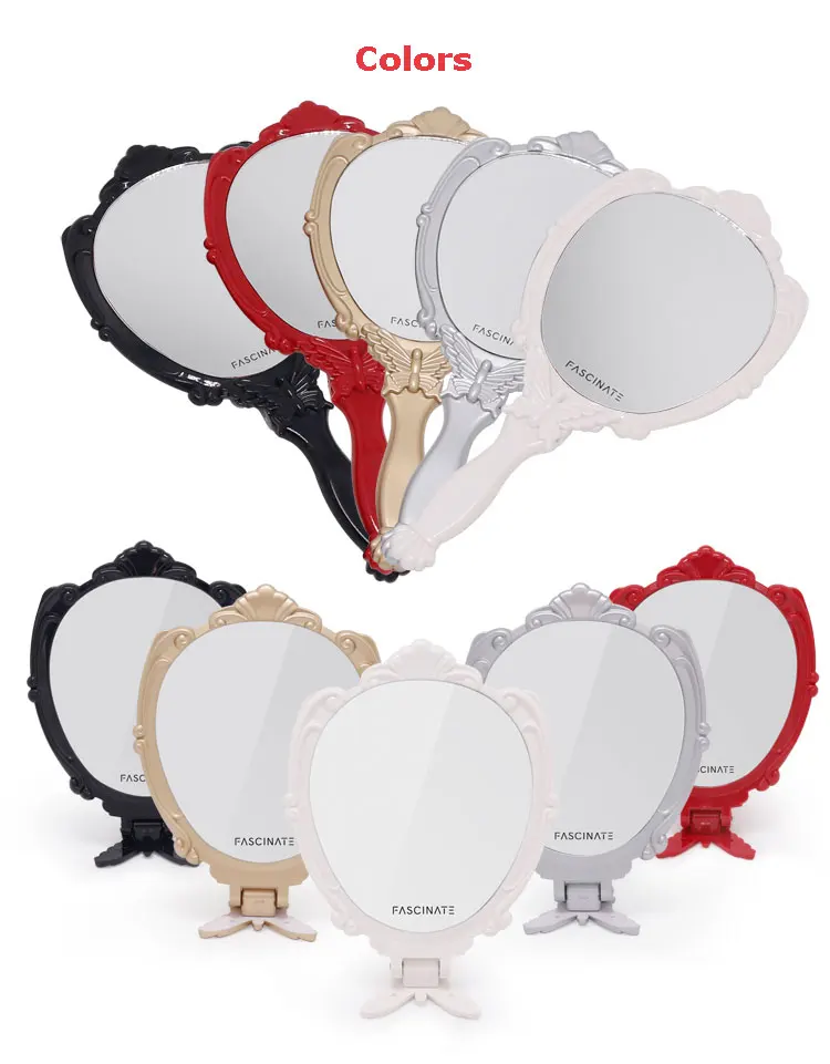 Customized Logo Decorative Plastic Hand Held Compact Mirror Buy Hand