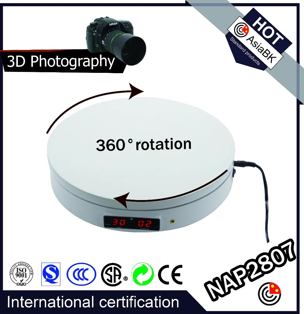 Connecte to camera , antomatic take pictures display turntable