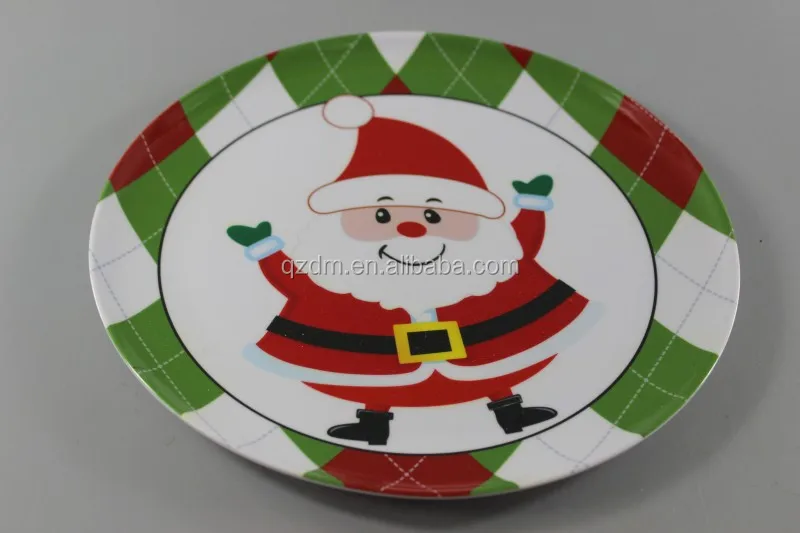 Melamine X'mas plate Christmas Dishes
