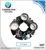 cctv camera component 3pcs infrared ir board 850nm for bullet camera case