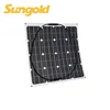 Etfe waterproof 80w monocrystalline small black marine flexible pv solar panel rollable kit