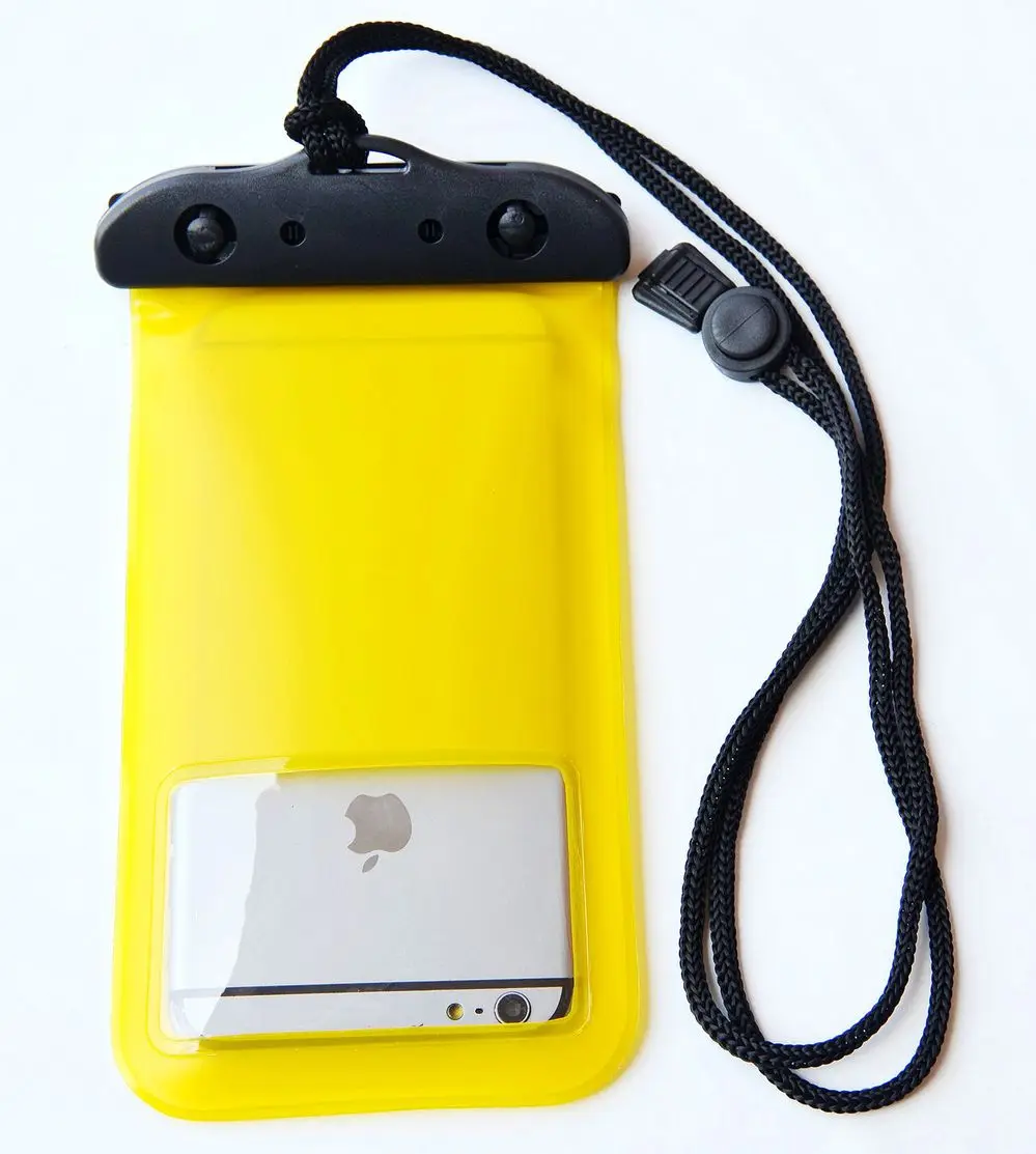 Diving 20m Dry Phone Pouch For Iphone 6 Plus 5.5 Inch With Lanyard