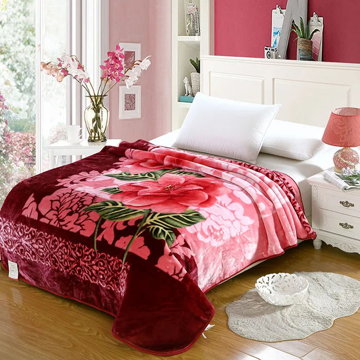 Heavy Thick Warm Cloudy 100 Polyester Blanket Mink Blankets