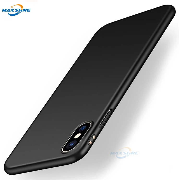 MaxShine Oem ultraslim pc case for iphone x xr xs max case hard pc black mobile cover bulk