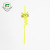 new arrivals high quality unique design cute animal wholesale plastic reusable drinking crazy funny cat straws