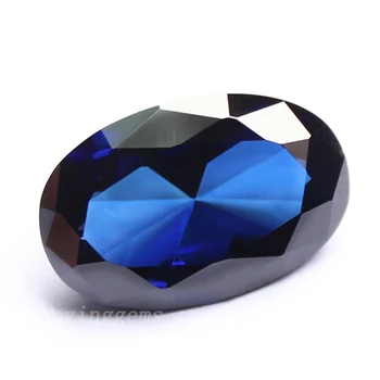 34# Ruby Gems Oval Shaped Blue Gemstone 6*8mm Corundum Sapphire - Buy