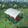 The Latest Material PTFE Membrane Fabric Structure Used Outdoor Sport /Tennis Stadium Court With Steel Truss Structure