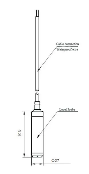 GLT500 0-200M Submersible water level sensor depth of detection water sensor