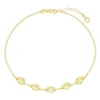 LOZRUNVE Fashion Jewelry 925 Sterling Silver Plain Shell Anklet Gold