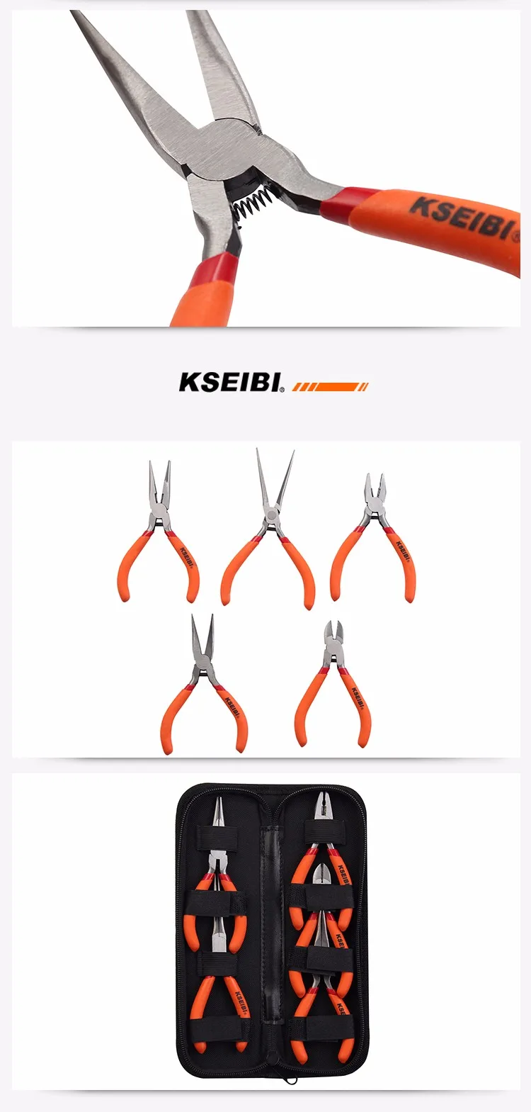 Multifunctional Carbon Steel 5pcs Precision Mini Pliers Set For