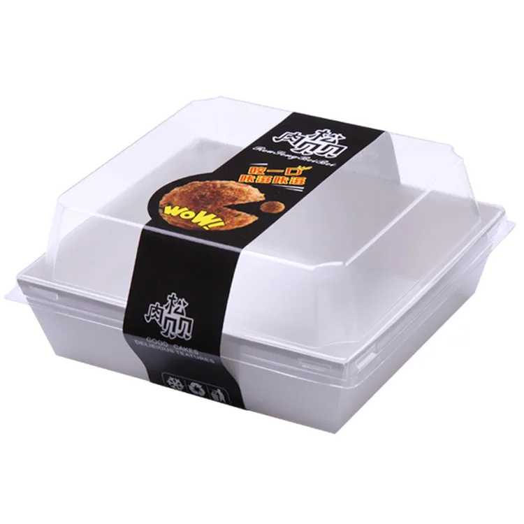 Small Cardboard Bread Paper Box With Clear Plastic Lid Buy Paper