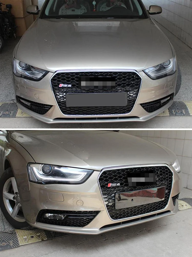 Calandre Grille Nid D/'abeille Maille ABS Plastique Voiture pour Audi A4 S4 B8
