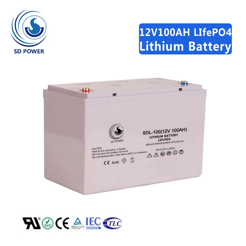 china manufacture light weight nominal capacity 12v 100ah lifepo4 lithium battery for rv ev car yacht party