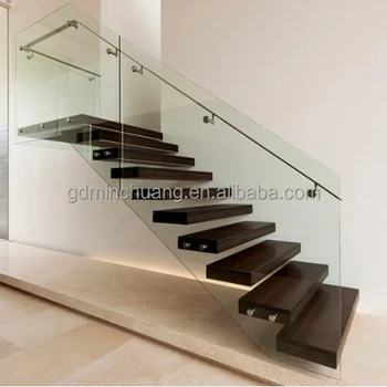 Interior Treads Dark Wood Staircase Stainless Steel Baluster Glass Balustrade Stairs Buy Interior Stair Treads Interior Stair Treads Stairs Glass