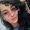 ADE WU STY1845KN Newest Fashionable Cat Eye Oversized Womens Sunglasses 2018 Luxury Brand Pearl Metal Hollow glasses