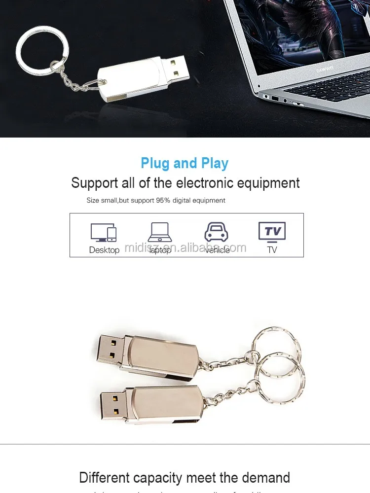New U Disk 4gb 8gb 16gb Metal Usb Stick 32gb 64gb Pendrive Usb 2.0 3.0 Pen Drive usb flash drive With Key Ring Free Sample - ANKUX.COM