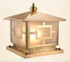 Pathway Post Light outdoor Garden Deck Patio Copper Solar Fence Post Cap Lights