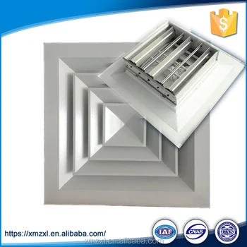 Hvac System Aluminium Square 4 Way Air Louvers Faced Ceiling Diffuser With Damper Buy Square 4 Way Diffuser Ceiling Diffuser Ceiling Diffuser With