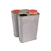 1L metal rectangular paint tin cans with plastic cap for engine oil tank