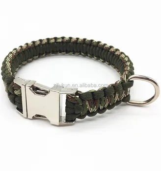 camo paracord dog collar