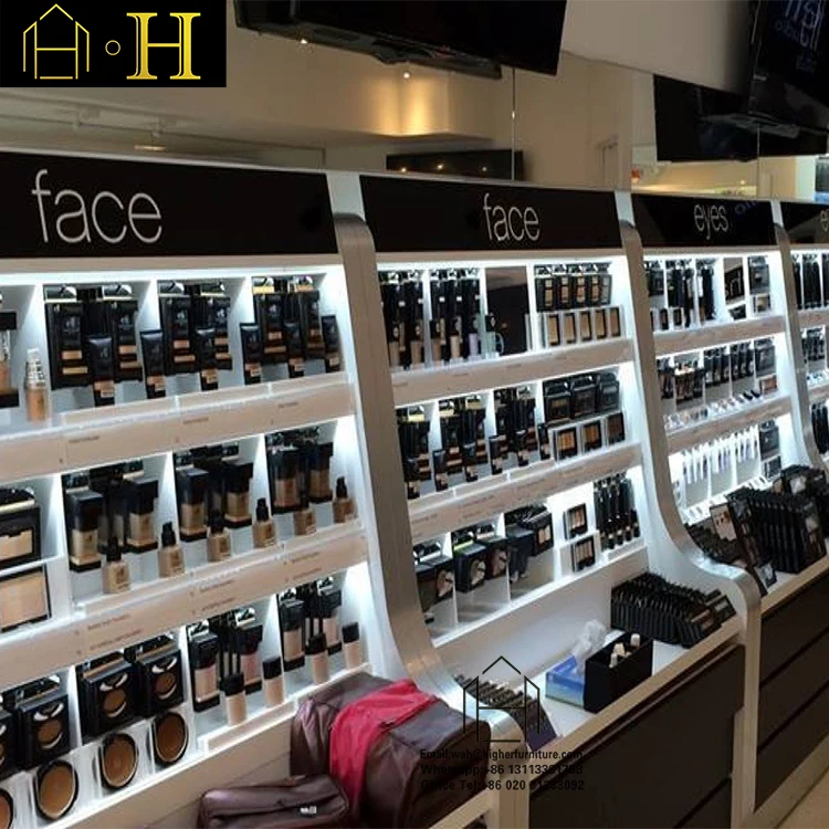 Vitrines Perfumes Wooden Perfume Rack Glass Perfume Display Cabinet