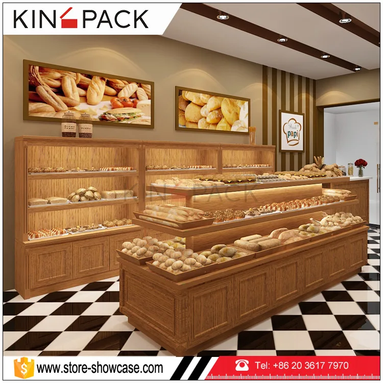 Bakery Display Shelves Rack Used Countertop Bread Display Cases For