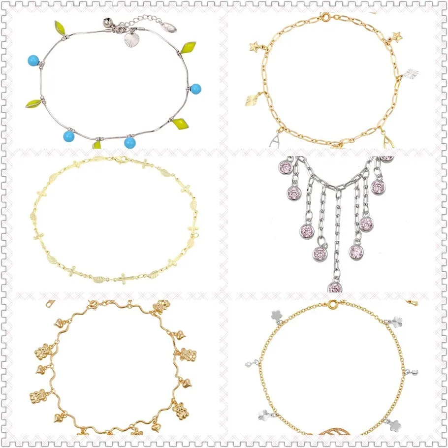 74480-18k gold plated anklet designs jewelry string anklet ,jewelry golden models 18k gold anklet