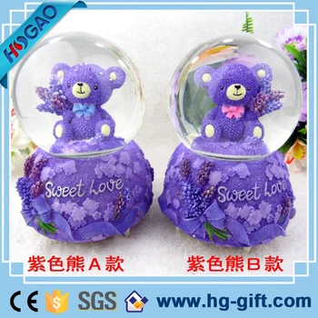 teddy bear snow globe