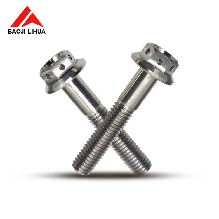 M6 m8 m10 titanium hex flange bolts racing bolts with six holes locking for motorcycle