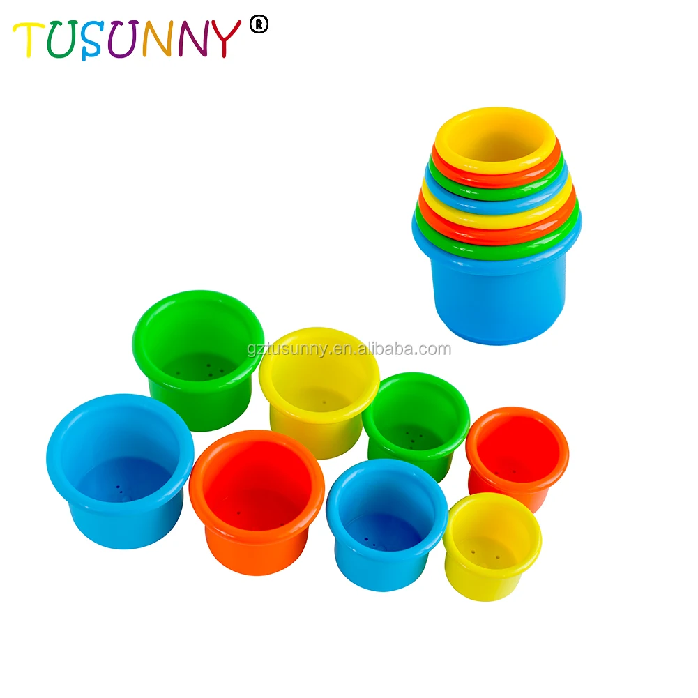 Colorful Baby Stack Up Cups Educational Plastic Stacking Cup Toys Buy Stacking Cup Toys