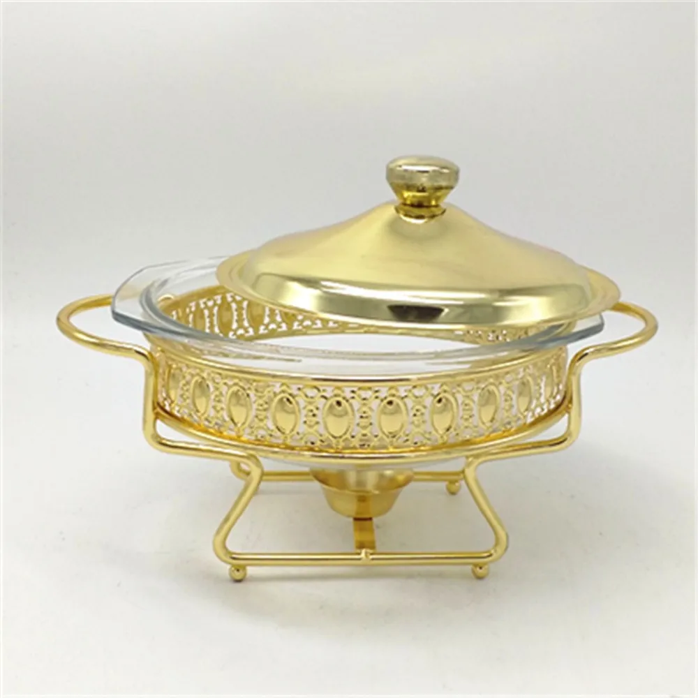 Wholesalers 2.0l Gold Chafing Dish/buffet Food Warmer Gold Chaffing