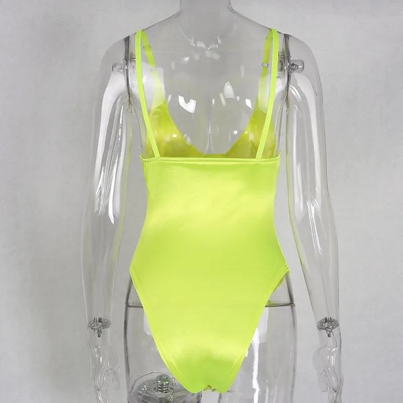 Sleeveless Onepiece Camisole Neon Bodysuit Ladies Bodycon Jumpsuit Buy Neon Bodysuit,Ladies