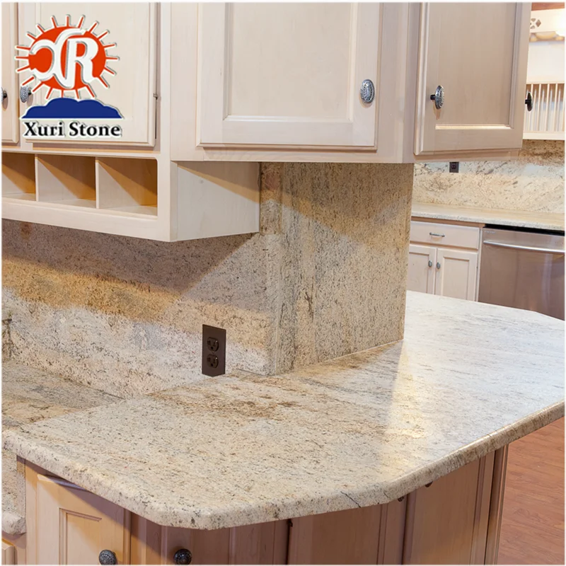 Prefabricated Standard Size Kashmir Gold Granite Kitchen