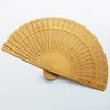 Gold Color Lacquered Handmade Wooden Craft Chinese Personalized Wedding Fan