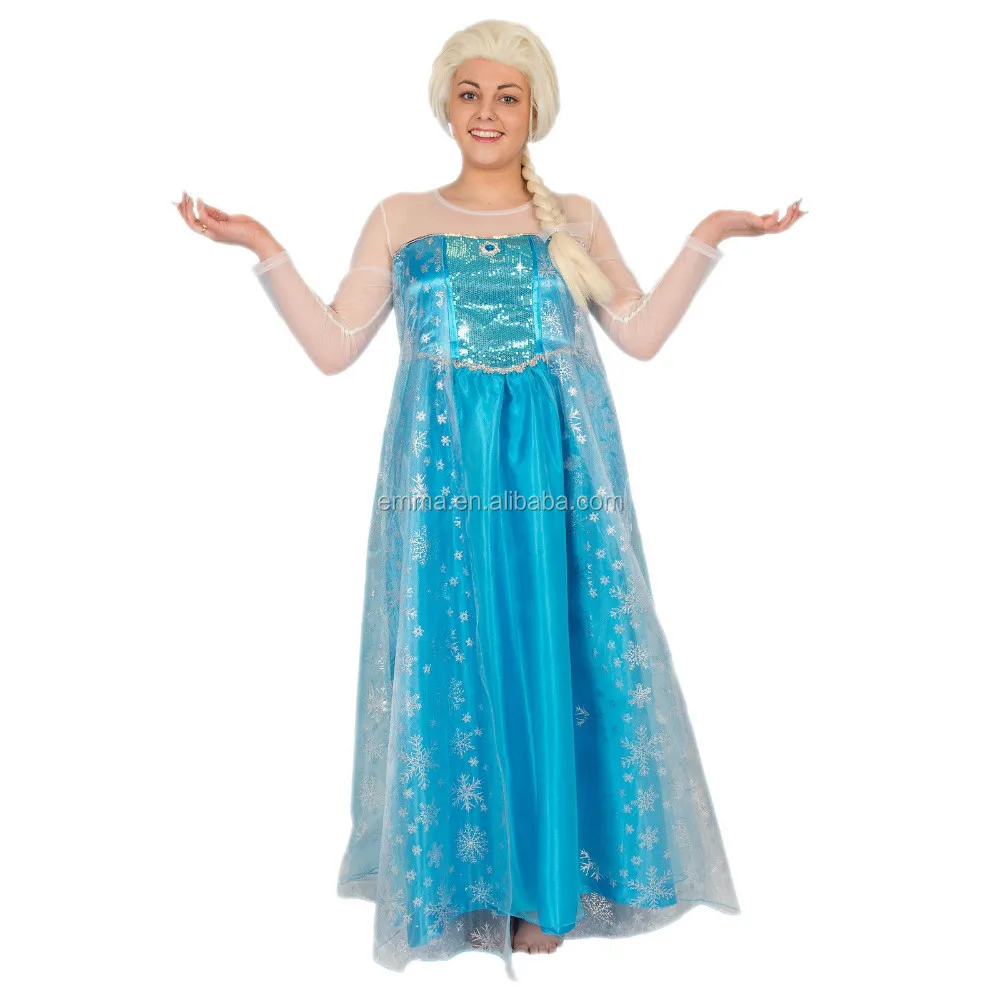 Adult Elsa Frozen Inspired Snowflake Party Fancy Dress Princess