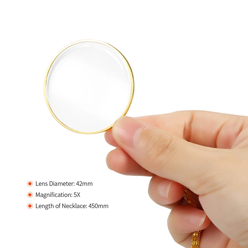 Decorative Monocle Necklace Magnifier Present Hanging Coin Magnifying Glass  Tool