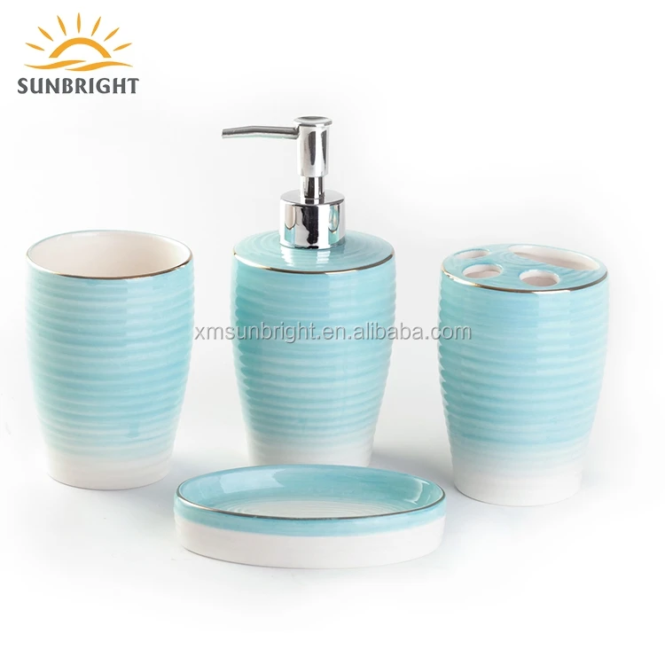 Hotel And Home Jade Green Ceramic Bathroom Accessory Set Buy Jade