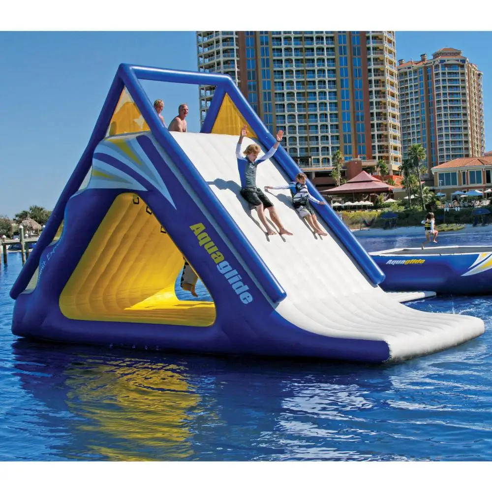 water park game equipment giant inflatable floating water slide