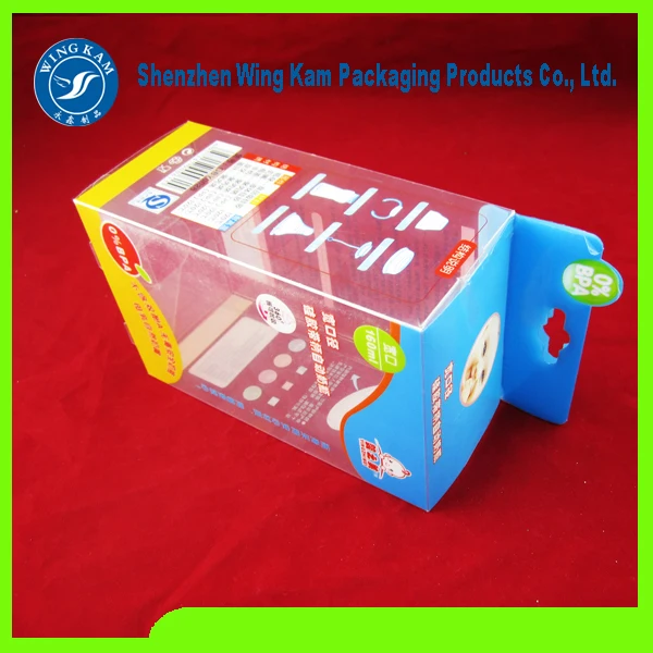 Wholesale Small Clear Plastic Box Thin Rectangular Plastic Folding Box