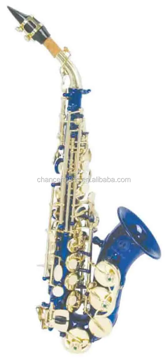 Manufacturer Cheap Professional Gold Curve Soprano Saxophone Abc1100d