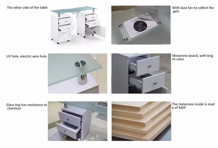 2017 Wholesale Nail Salon Furniture Manicure Table Singapore N091b