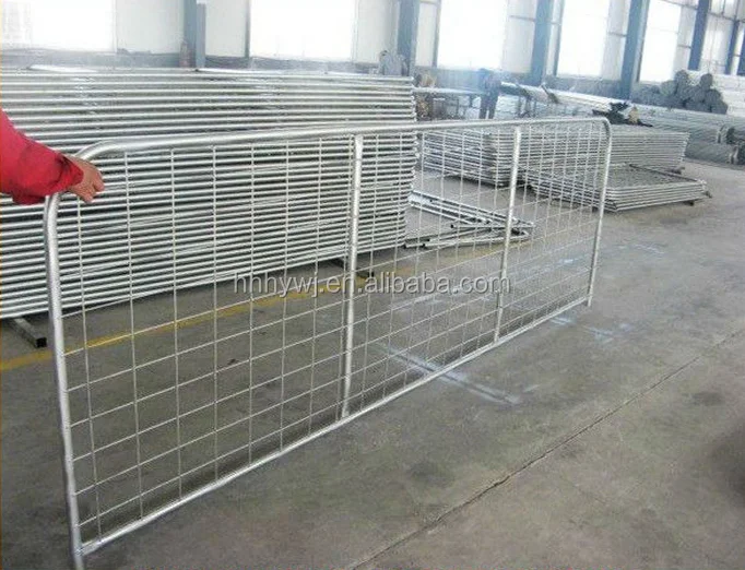 Factory Direct Galvanized Steel Farm Gates Field Gates Cheap Pasture