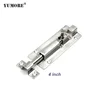 Hotel security electro-plating sliding stainless steel bathroom durable square door bolt