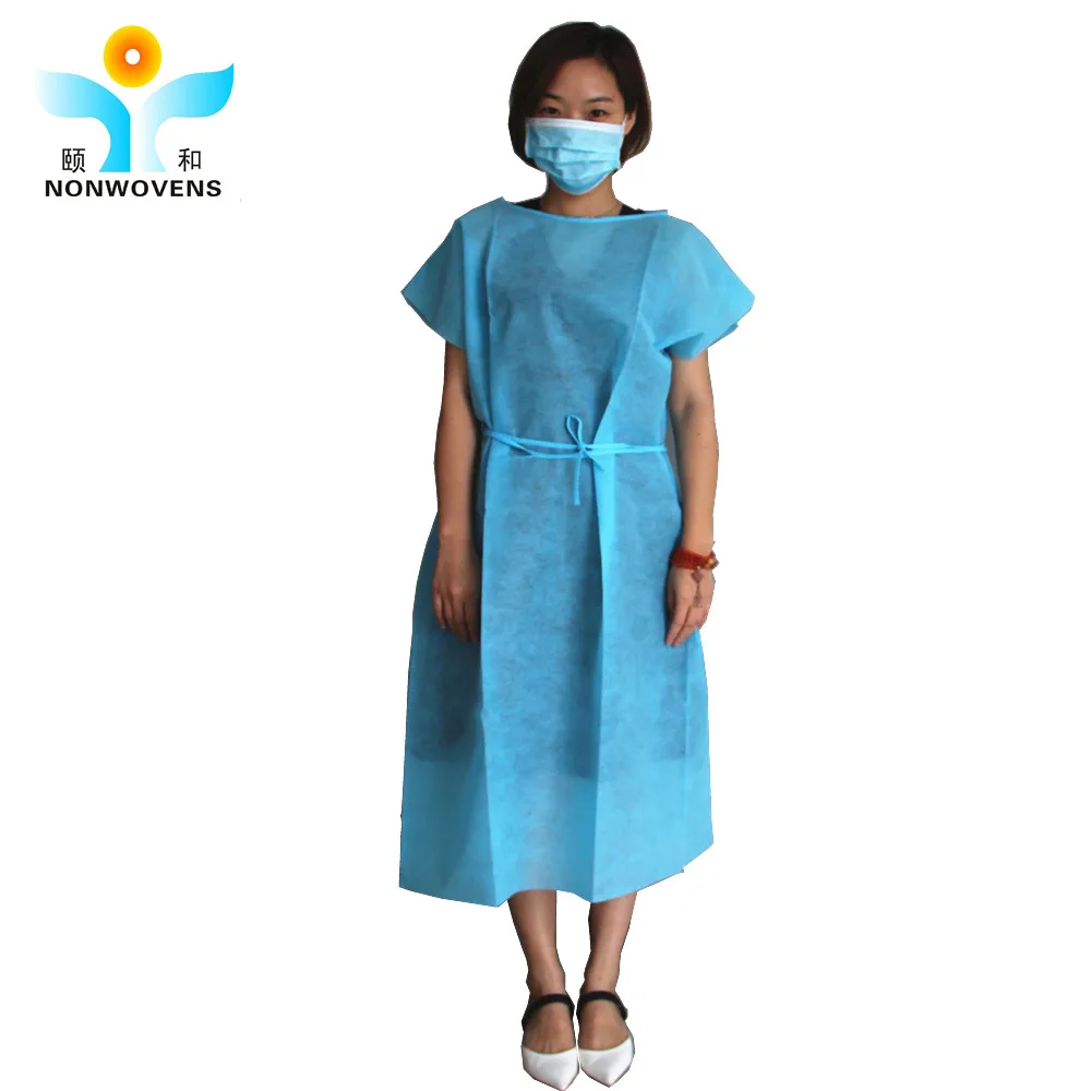 Disposable Patient Gown Exam Gowns Short Sleeve Pp Medical Long