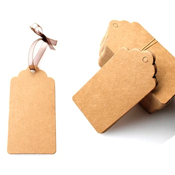 Custom Reusable Die Cut Tags Brown Kraft Paper Suit Brown Hang Tags ...