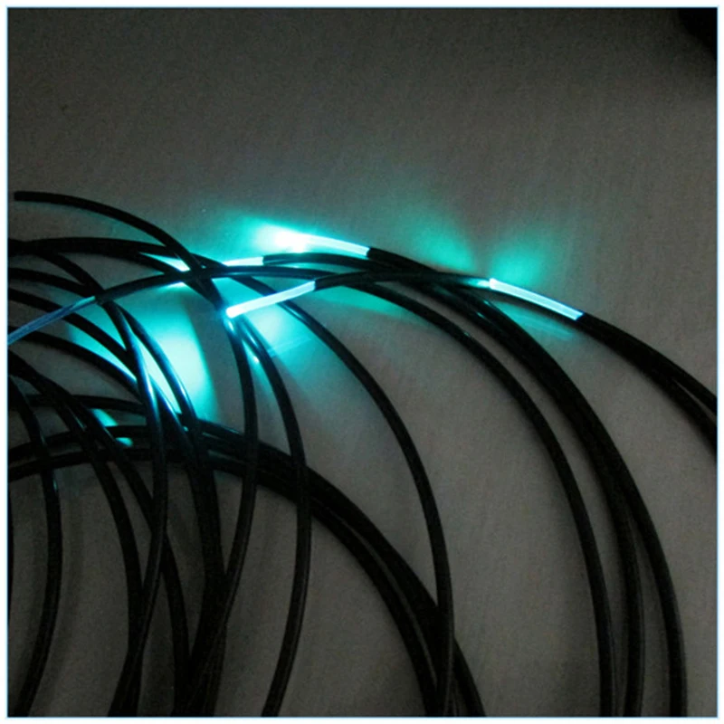 3mm Solid Core End Glow Fiber Optic Cable With Black Pvc Jacket Buy
