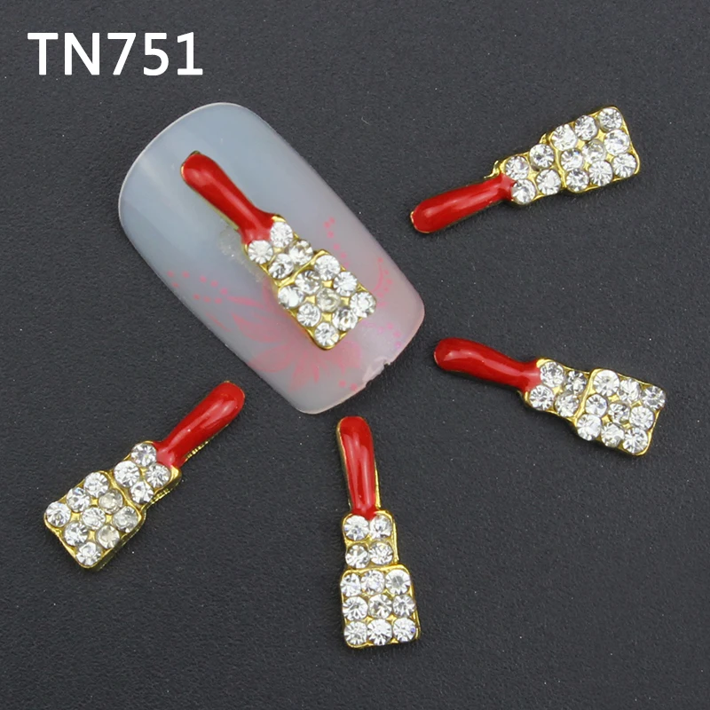 10pcs Glitter Rhinestones 3d Nail Art Decorations Alloy Nail Sticker Charms Jewelry for Nail Gel Polish